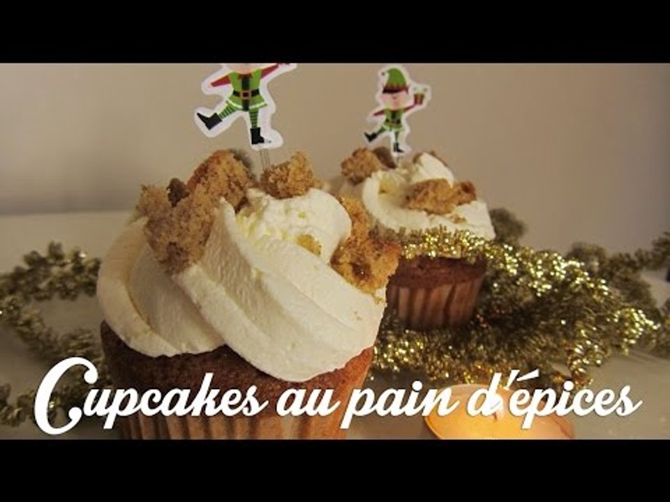 Cupcakes au pain d'épices farcis à la confiture d'abricots | Cupcakes de Noël