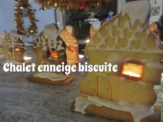 Recette de Noël : Chalet enneigé en biscuits