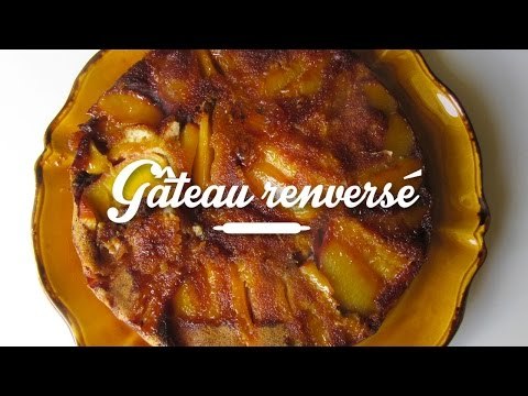 Recette du Gâteau renversé aux pêches caramélisées
