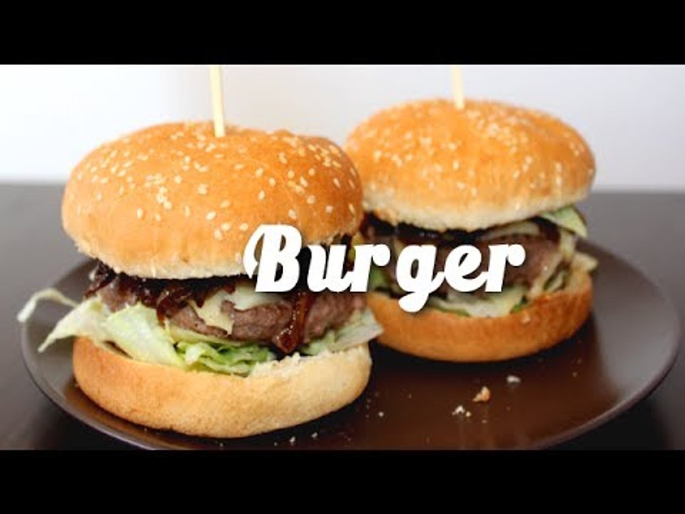 Recette du Burger au confit d'oignons vinaigre balsamique