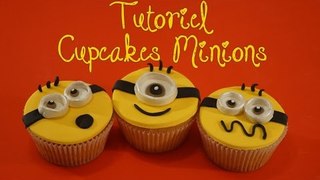 Cake design : Tutoriel cupcakes Minions pâte à sucre / Despicable Me