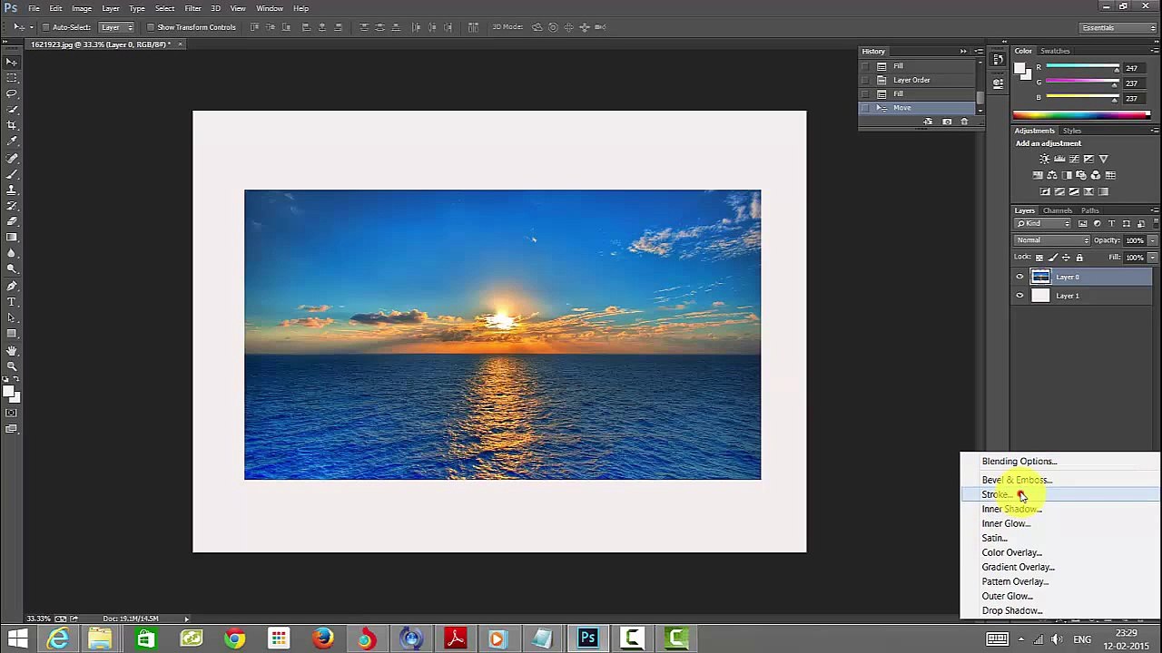 Photoshop Essentials - How to add stroke effects to the images