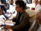 Ayaz Latif Palijo reading Mohabt Sindh Amun Pakistan APC resolution on 14 Feb 2015 in Karachi