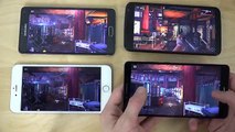 Huawei Ascend Mate 7 vs. Nexus 6 vs. Samsung Galaxy Note 4 vs. iPhone 6 Plus Modern Combat 5 Gaming