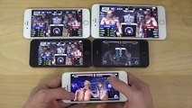 iPhone 6 Plus vs. iPhone 6 vs. iPhone 5S vs. 5 vs. 4S Real Boxing iOS 8.2 Beta 4 Review