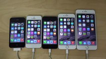 iPhone 6 Plus vs. iPhone 6 vs. iPhone 5S vs. iPhone 5 vs. iPhone 4S iOS 8.2 Beta 4 - Speed Test!