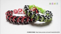 DIY心心相印手環 Rectangle Bracelet - 彩虹編織器中文教學 Rainbow Loom Chinese Tutorial