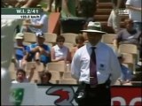 Brian Lara plumb LBW, Umpire says not out