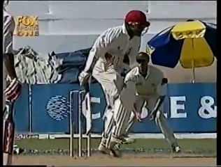 Brian Lara takes one for his team
