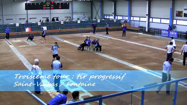 Troisième tour, tir progressif, Fontaine contre Saint-Vulbas, Club Elite J12, Sport Boules, saison 2014 / 2015