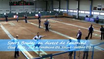 Premier tour, tir rapide en double, Fontaine contre Saint-Vulbas, Club Elite J12, Sport Boules, saison 2014 / 2015