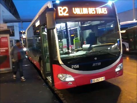 [Sound] Bus Mercedes-Benz Citaro G C2 €6 BHNS TGB n°2156 de la RTM - Marseille sur la ligne B2
