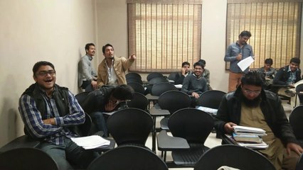 fun in university isp multan when exam are late.