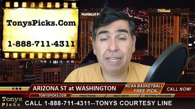 Washington Huskies vs. Arizona St Sun Devils Free Pick Prediction NCAA College Basketball Odds Preview 2-15-2015