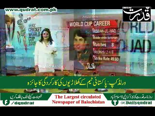 - ورلڈ کپ کیلئے منتخب قومی ٹیم کے کھلاڑیوں کی مجموعی...