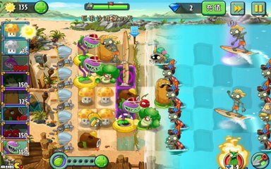 Plants Vs Zombies 2  Chomper Show Time Big Wave Beach Gameplay!