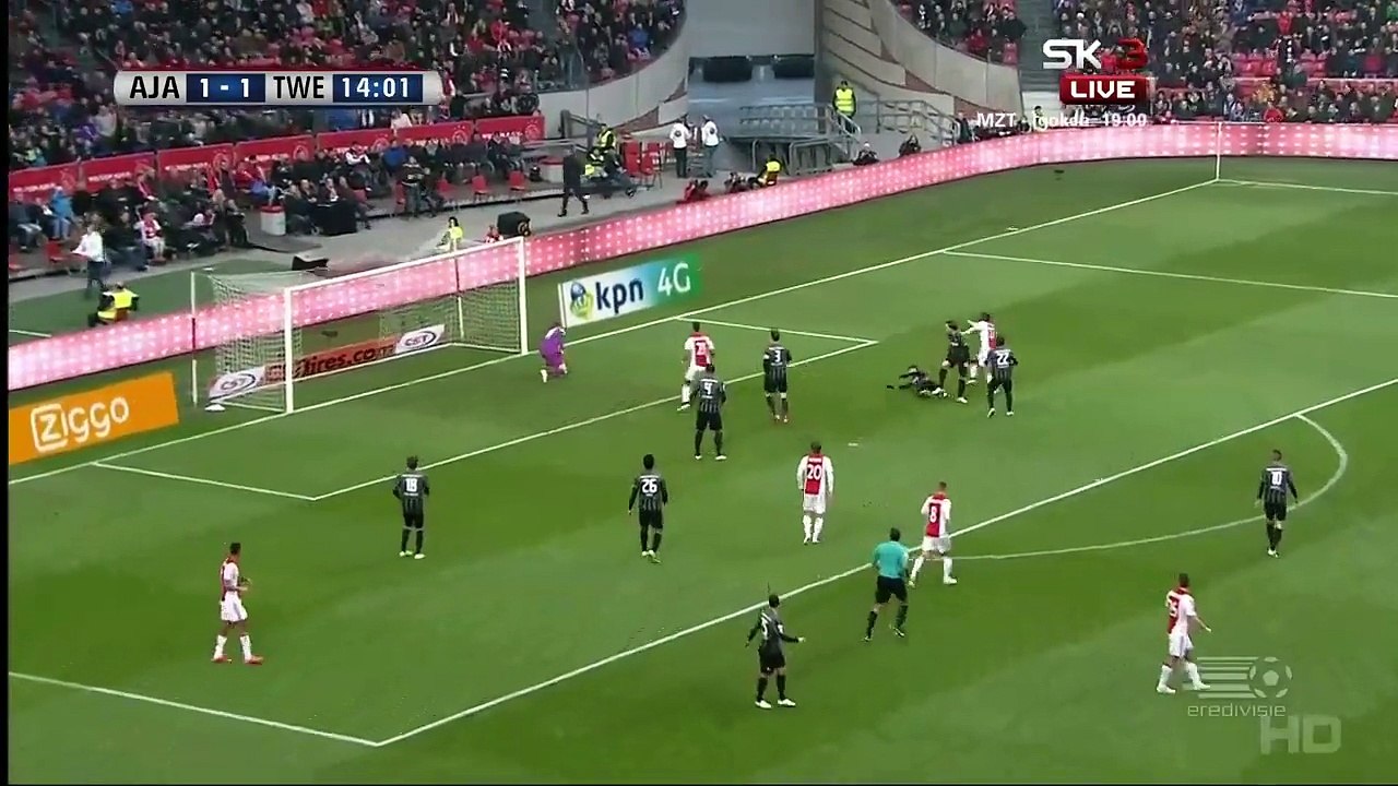 Riechedly Bazoer 2:1 Great Goal | Ajax - FC Twente 15.02.2015 HD