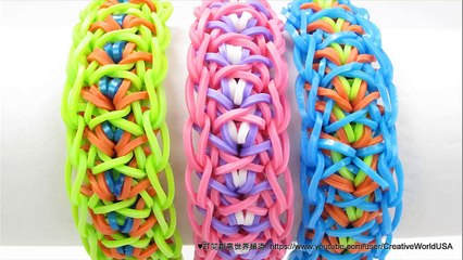 天堂鳥手環 Bird of Paradise Bracelet - 彩虹編織器中文教學 Rainbow Loom Chinese Tutorial