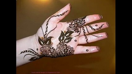 Simple Mehndi Designs For Beginners On Paper