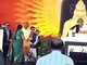 Anandiben Patel seeks blessings from Morari Bapu at Ram Katha in Surat