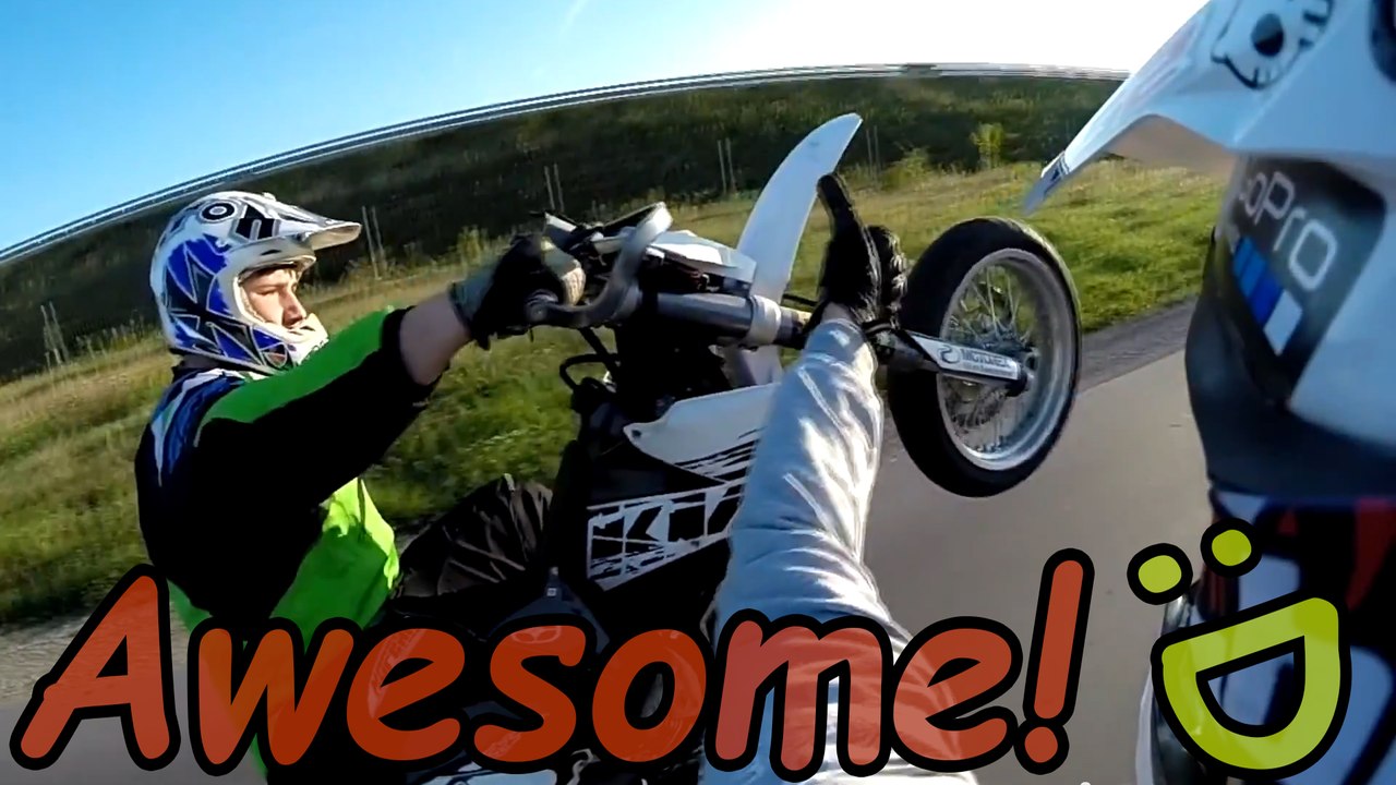 Smoooth Moves! DIRT BIKE WHEELIE WHEEL GRABBING!