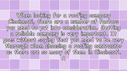 How To Choose A Reliable Roofing Company Cincinnati