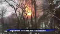 Virginia town evacuated after oil train derails