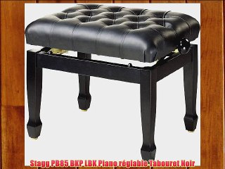 Stagg PB85 BKP LBK Piano r?glable Tabouret Noir