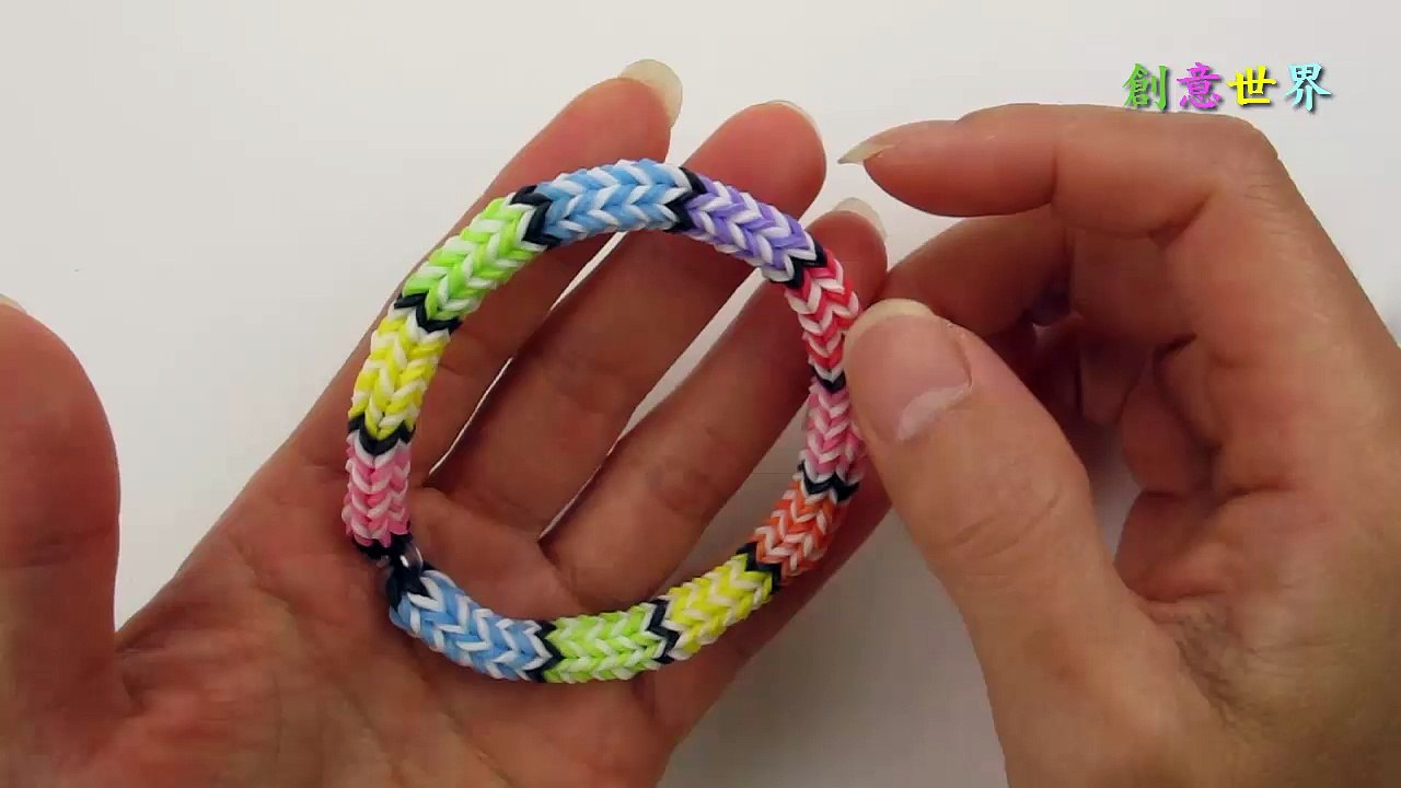 魚尾(4針)手環 Fishtail 4 Pin/Single Band Quadfish Bracelet/Rainbow Loom/Monster Tail