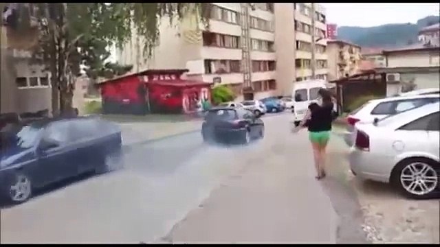 VW Golf 3 VR6 220 HP 9 900 RMP Drift Burnout and Sound