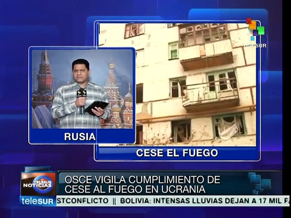 OSCE supervisa el cumplimiento del cese al fuego en Ucrania