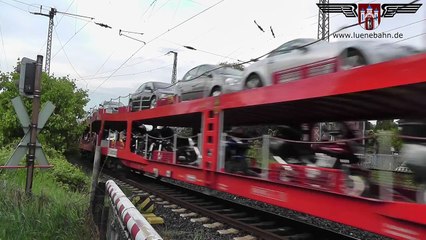 Fernverkehr zwischen Luneburg und Lauenburg- Autozug mit BR 218