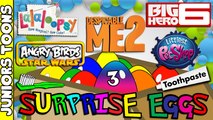 Opening Cartoon Surprise Eggs #3 | LaLaloopsy, Despicable Me, Littlest Pet Shop, Angry Birds