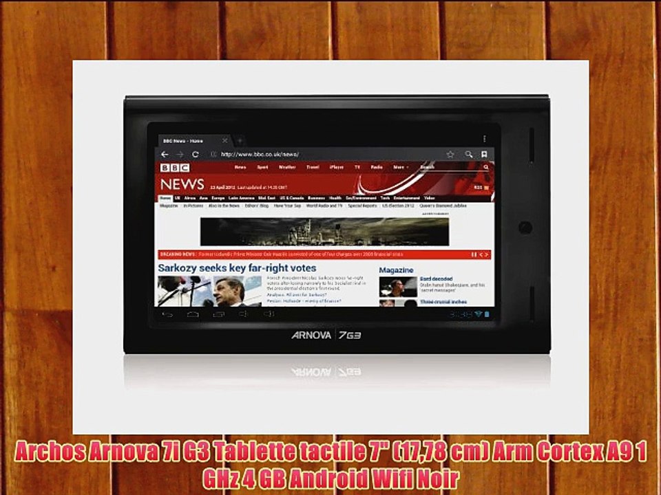 Archos Arnova 7i G3 Tablette tactile 7 (1778 cm) Arm Cortex A9 1 GHz 4 GB Android Wifi Noir