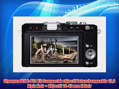 Olympus PEN E-PL3 Kit Compact ? objectif interchangeable 123 Mpix Noir Objectif 14-42 mm