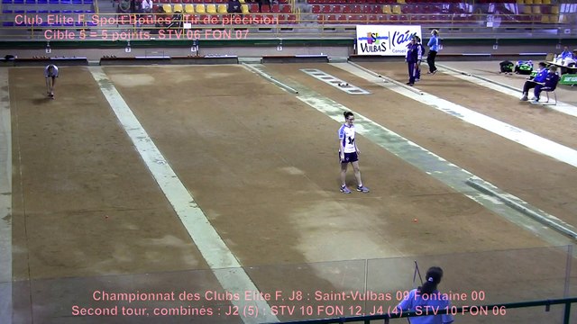 Tir de précision, Mélanie Fabry contre Floriane Amar, Saint-Vulbas contre Fontaine, Sport Boules, J8 Elite Féminine, Saison 2014 /2015