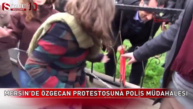 Özgecan protestosuna polis müdahalesi