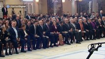 Los premiados no saludan a Wert en la entrega de Medallas de Oro al Mérito en las Bellas Artes