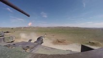 US Army M1 Abrams Tanks Fire Excercise