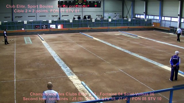 Tir de précision, Yo Pomiro contre Sébastien Belay, Fontaine contre Saint-Vulbas, Club Elite J12, Sport Boules, saison 2014 / 2015