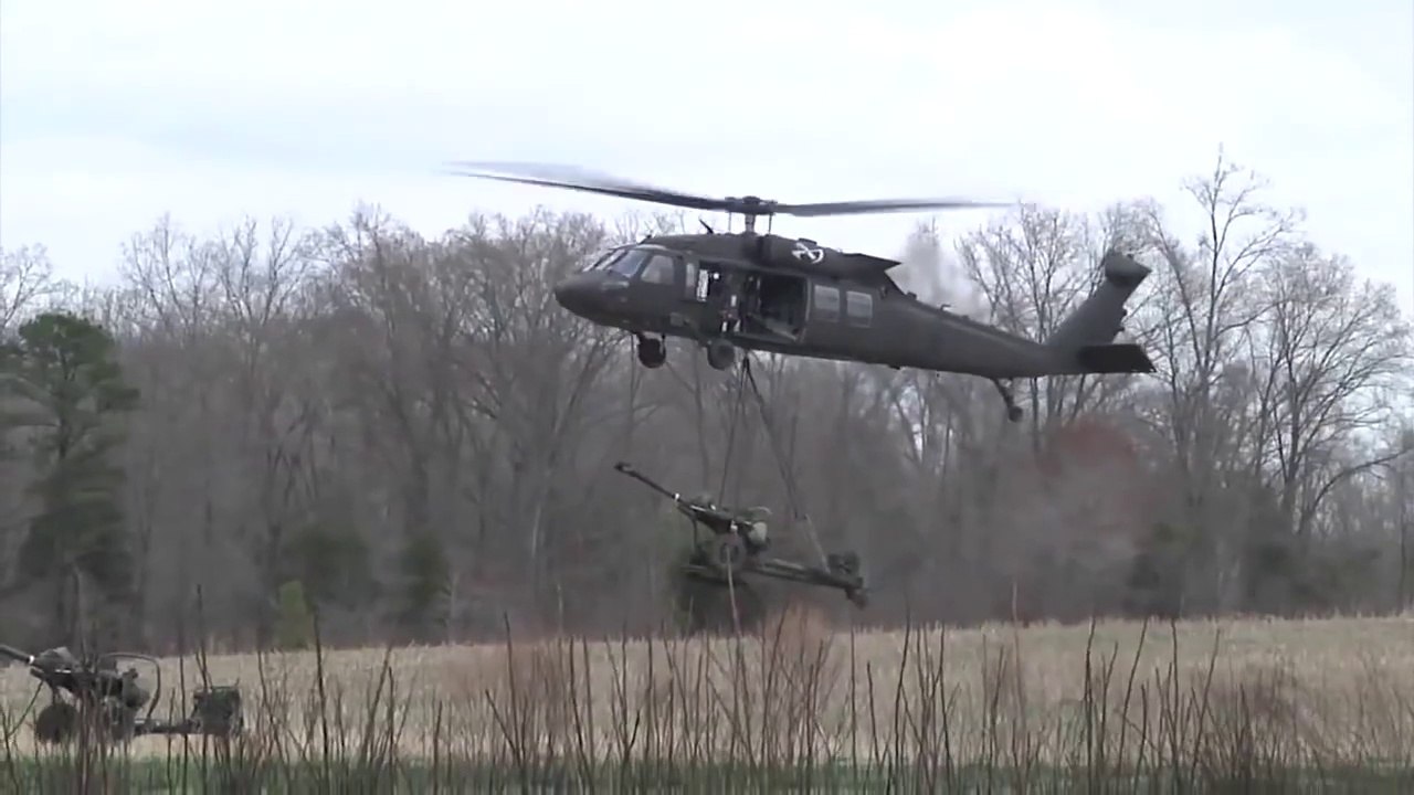 101st Airborne Soldiers Disembarking From Black Hawk Helicopters