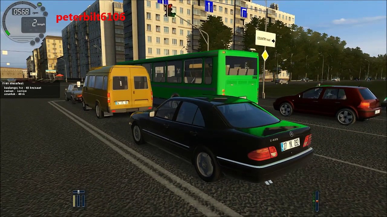 City Car Driving 140 Mercedes-Benz E420 Logitech G27 TrackIR Pro4