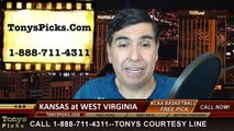 West Virginia Mountaineers vs. Kansas Jayhawks Free Pick Prediction NCAA College Basketball Odds Preview 2-16-2015