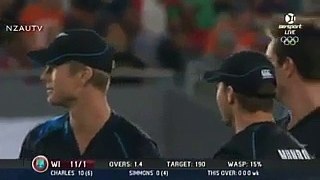 Adam Milne challenging Shoaib Akhter and Bret Lee
