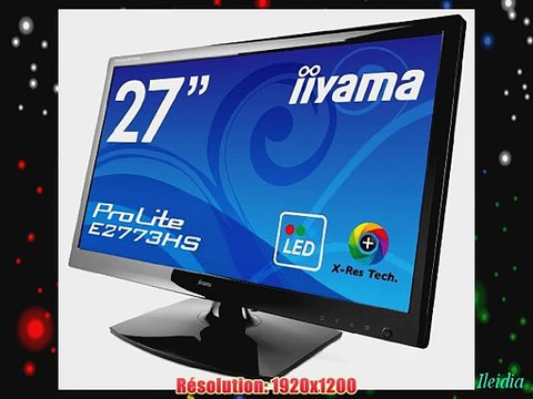 iiYama ProLite E2773HS-GB1 Ecran PC LCD 27'' 1920x1080 1 ms VGA DVI-D/HDMI Noir