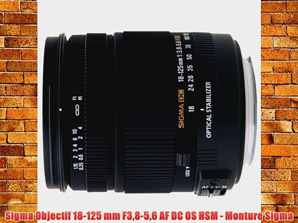 Sigma Objectif 18-125 mm F38-56 AF DC OS HSM - Monture Sigma