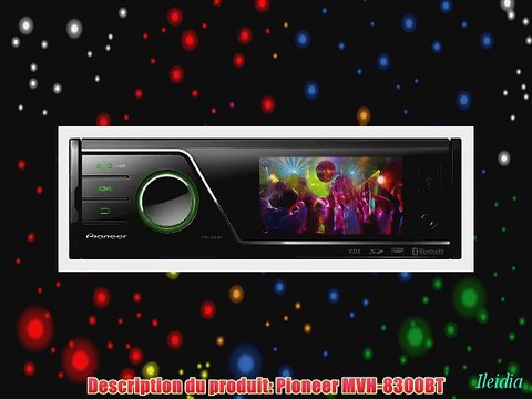 Pioneer MVH-8300BT Autoradio CD/DVD Noir
