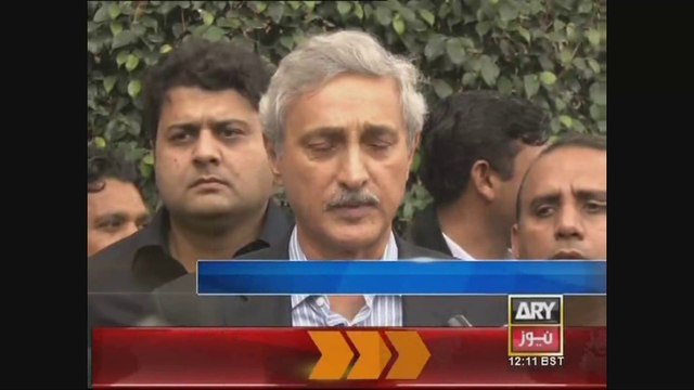 Secretary General PTI Jahangir Khan Tareen Media Talk Lahore 16 February 2015