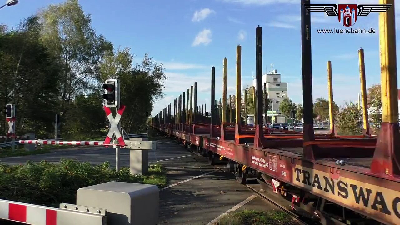 OHE 160075 stellt Holzwagen zwischen Soltau und Hutzel zu