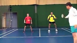 Basic Positioning Practice in Badminton Doubles